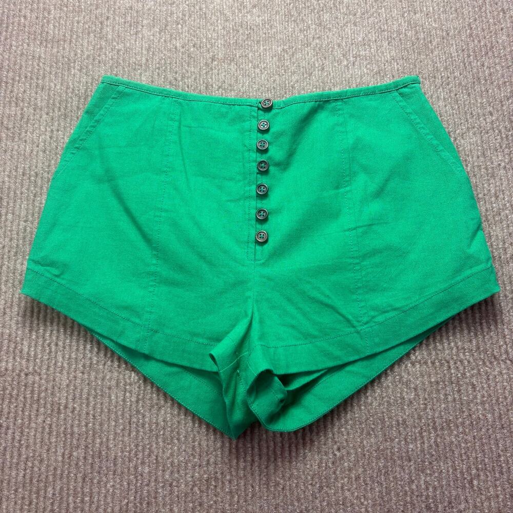 Free People High Waisted Micro Short Button Front Size XS